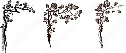 Flowers corners set