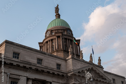 Photography Dublin, Ireland - June 6 2025 Architecture during the golden our at Dockland's