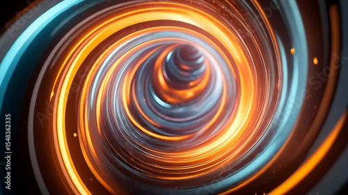 Colorful Swirl Spiral Wallpaper Design with Orange and Red Pattern in Motion