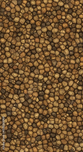 Seamless pebble pattern in warm earth tones with mocha mousse details