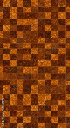 Elegant mocha mousse checkerboard pattern with rich chocolate and caramel hues