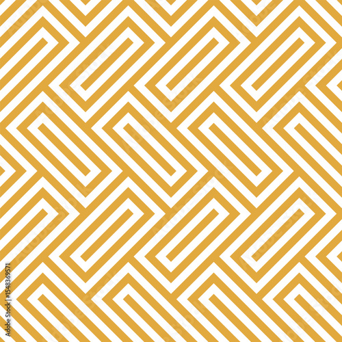 Gold geometric seamless pattern. Vector repeating background