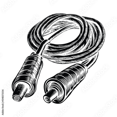 Coiled cable silhouette
