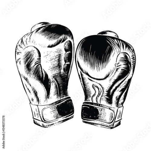 Boxing gloves silhouette