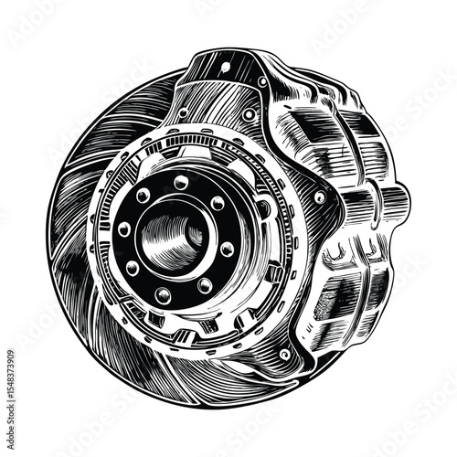 Disc brake caliper silhouette