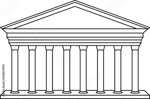 White House Line Art Icon