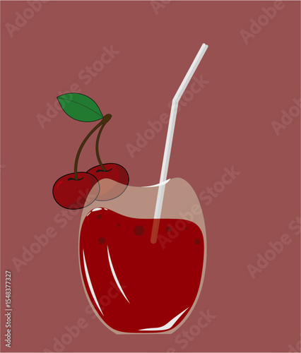 vector illustration of cherry