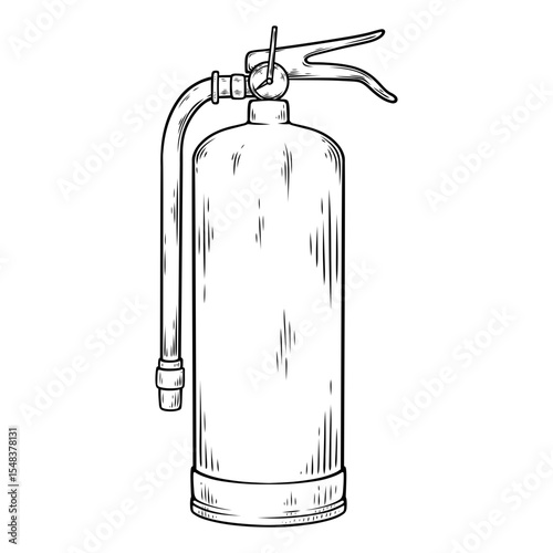 fire extinguishers line art drawing illustration