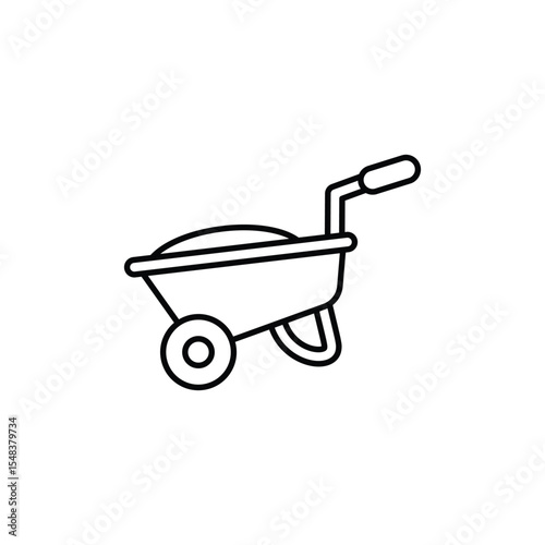 Wheelbarrow  Icon vector