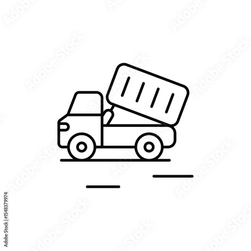 Construction Truck  Icon vector