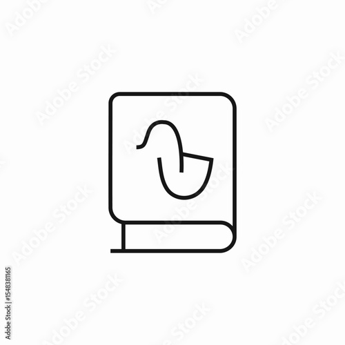 abstract shape book icon sign vector