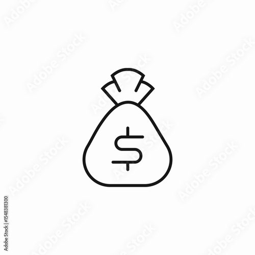 bag of money icon sign vector