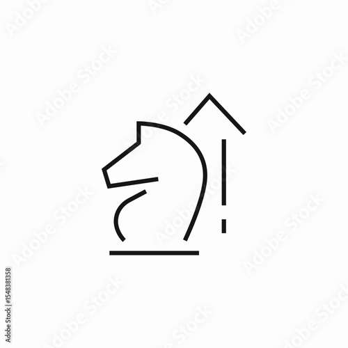 chess knight house icon sign vector