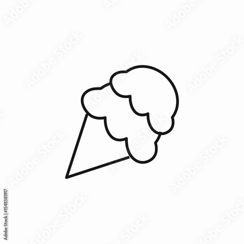 ice cream cone icon sign vector