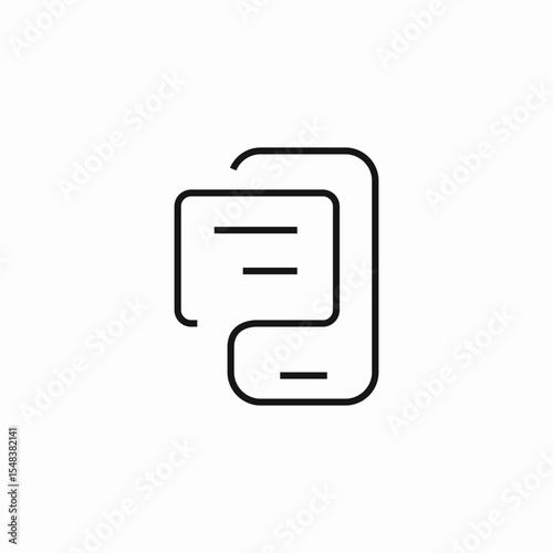 mobile document message icon sign vector