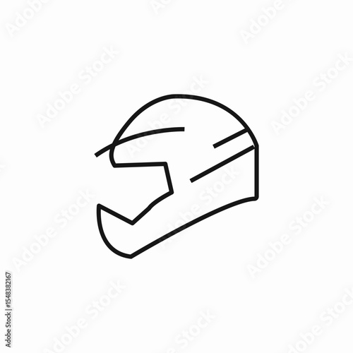 motorcycle helmet safety icon sign vector