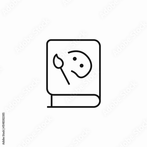 painting palette book icon sign vector
