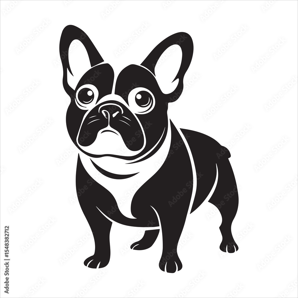 Fototapeta premium French bulldog vector illustration