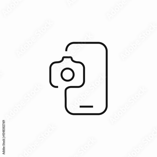 smartphone camera photography icon sign vector