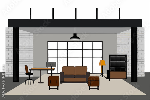 Modern living room interior design featuring a fireplace, comfortable sofa, and stylish furniture creating a luxurious home ambiance
