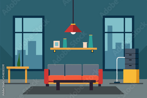 living room interior with fireplace