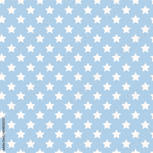Vector background with five angled stars. Polka dot wallpaper. Fashion childish seamless pattern. Cute joyful allover print for fabric, paper, textile, kids clothes and accessories.