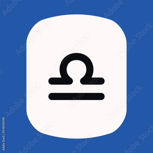 Zodiac horoscope. LIBRA astrological icon symbol. Stylized star sign esoteric. Simple line vector illustration.