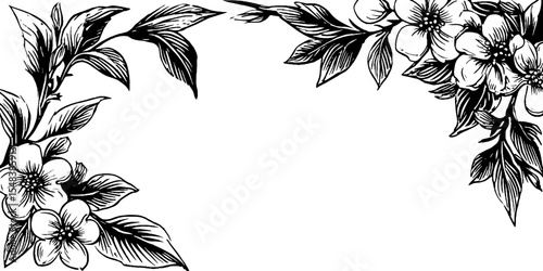 Elegant twisted ribbon corner loop with floral design for vintage decorations