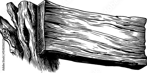 Black and white woodgrain banner design for rustic projects and decor