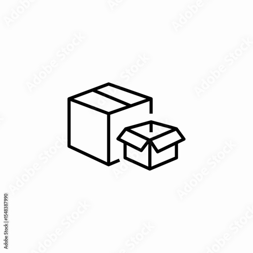 box packaging delivery icon sign vector