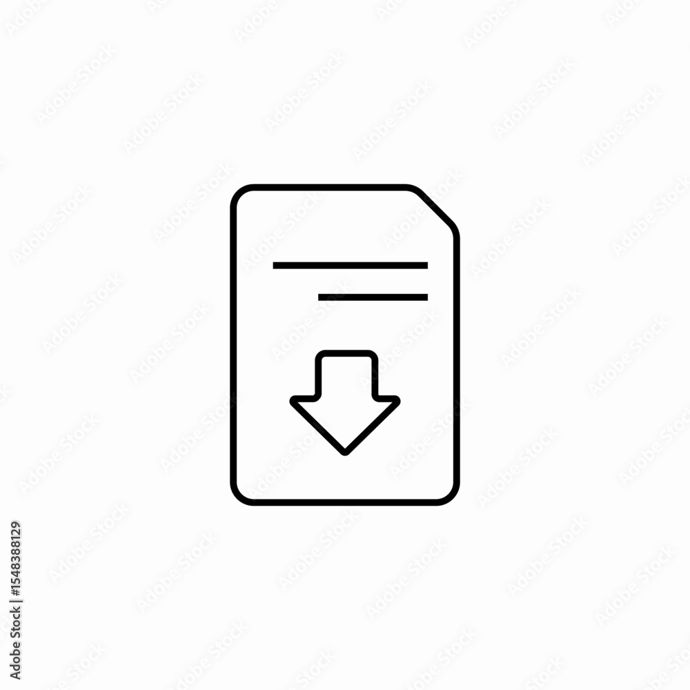 document download arrow icon sign vector document download arrow icon sign vector
