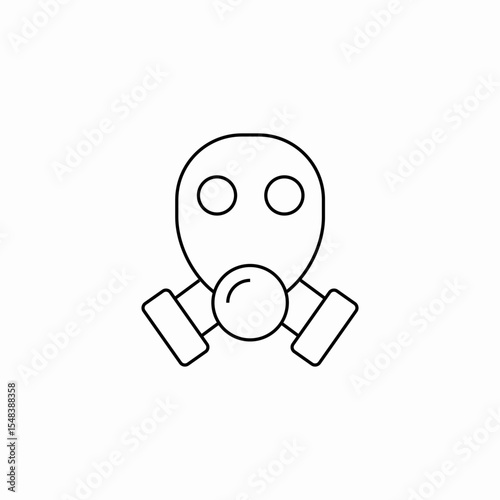 gas mask appliance icon sign vector