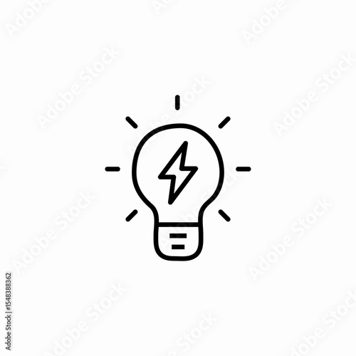 glowing light bulb icon sign vector