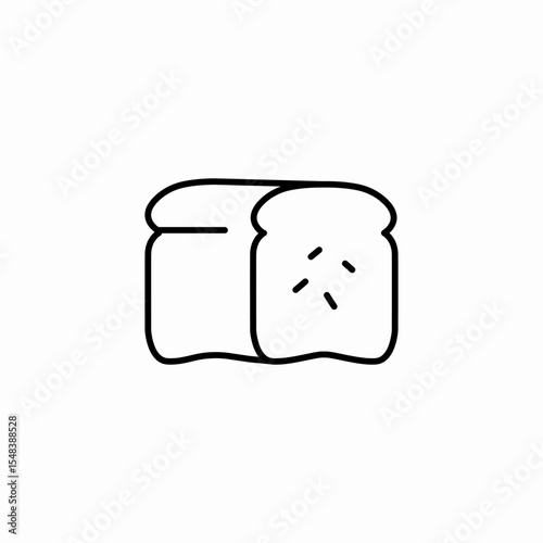 loaf sliced bread icon sign vector