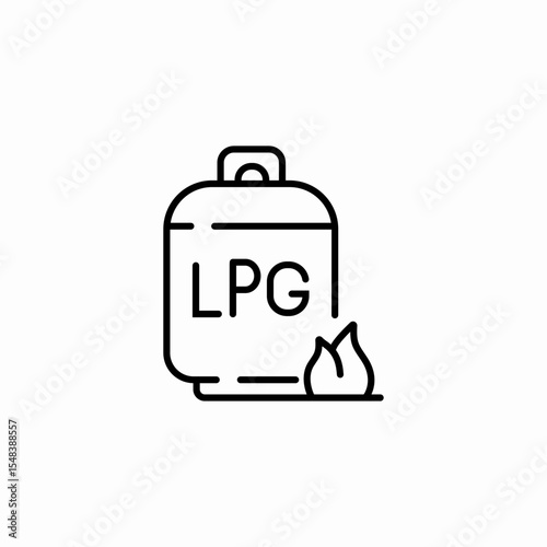 lpg gas cylinder icon sign vector
