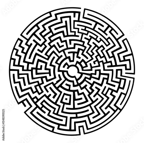 A Series for Alleviating Sadness and Treating Depression :
(61)  Intricate Circular Maze: Line Art for Problem-Solving and Meditation (for Coloring)