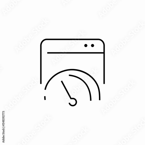 browser speed meter icon sign vector