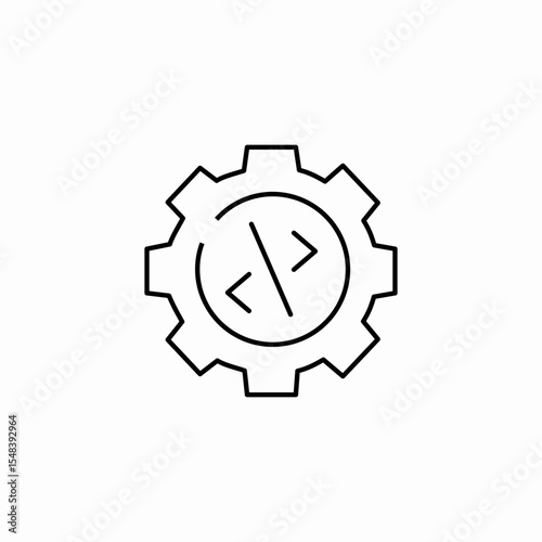 code gear settings icon sign vector