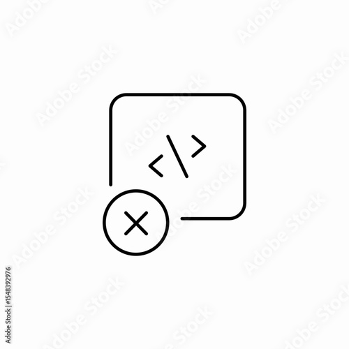 coding error development icon sign vector