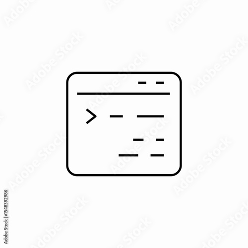 command line interface icon sign vector