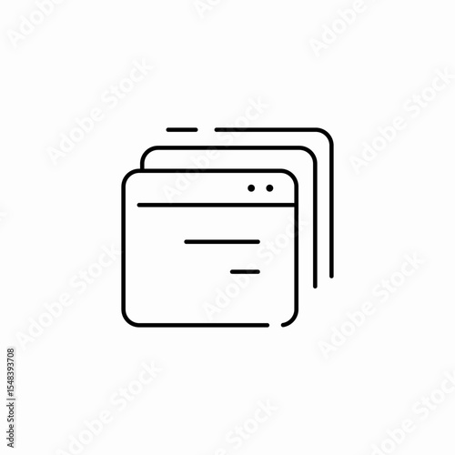 multiple web pages icon sign vector