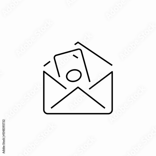 open envelope invitation icon sign vector