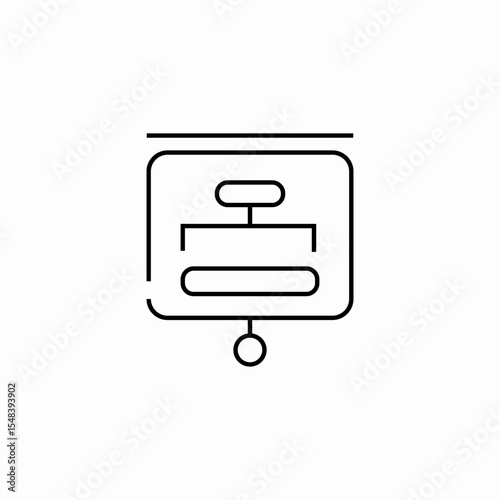 projector screen chart icon sign vector
