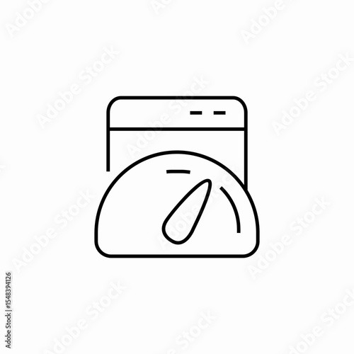 speed dashboard meter icon sign vector