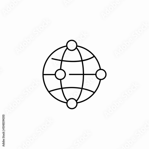 worldwide network connection icon sign vector