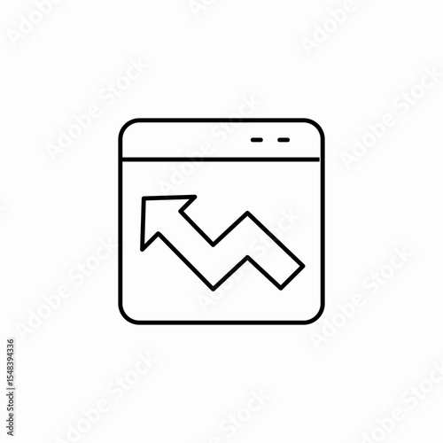 website traffic growth icon sign vector
