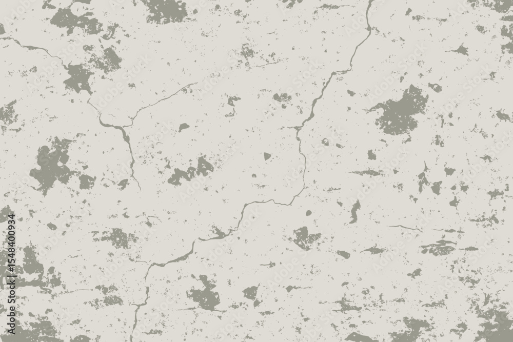 Grunge texture vector background. Abstract weathered cement wall with cracks. Old concrete or plaster surface. Distressed pattern for design element, backdrop, or overlay effect.