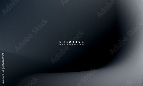Modern gradient abstract background. Cover template with black and white color perspective geometric shapes. Ideal design for social media, cover, banner, flyer.