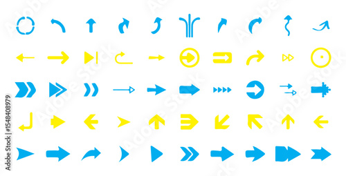 Wallpaper Mural Arrow Direction Icons set with Modern flat icons Torontodigital.ca