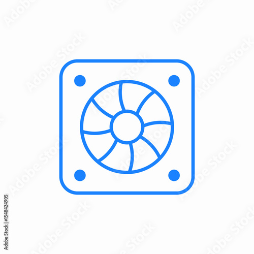 cooling fan component icon sign vector